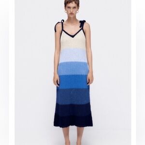 Zara crochet knit limited edition dress